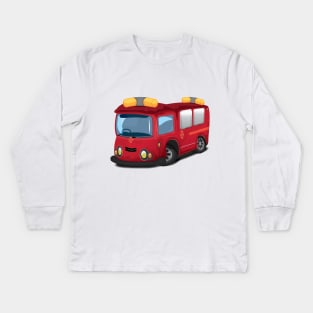 Fire Engine Kids Long Sleeve T-Shirt